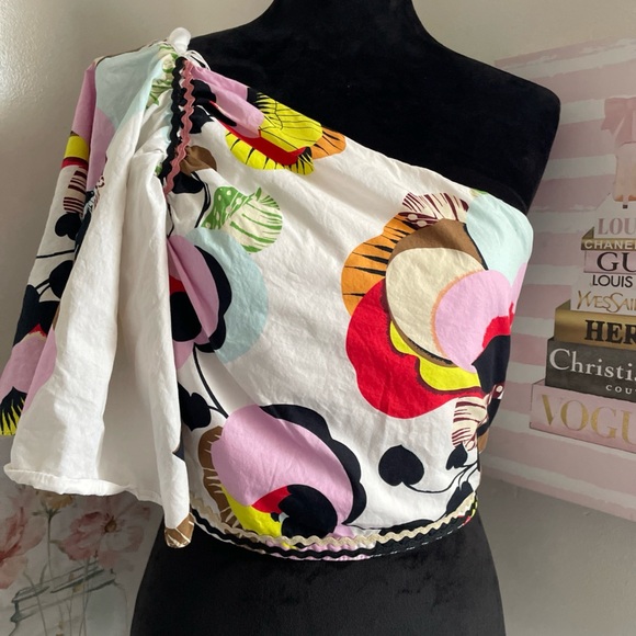 ZARA Colorful One-Shoulder Top - Picture 1 of 4